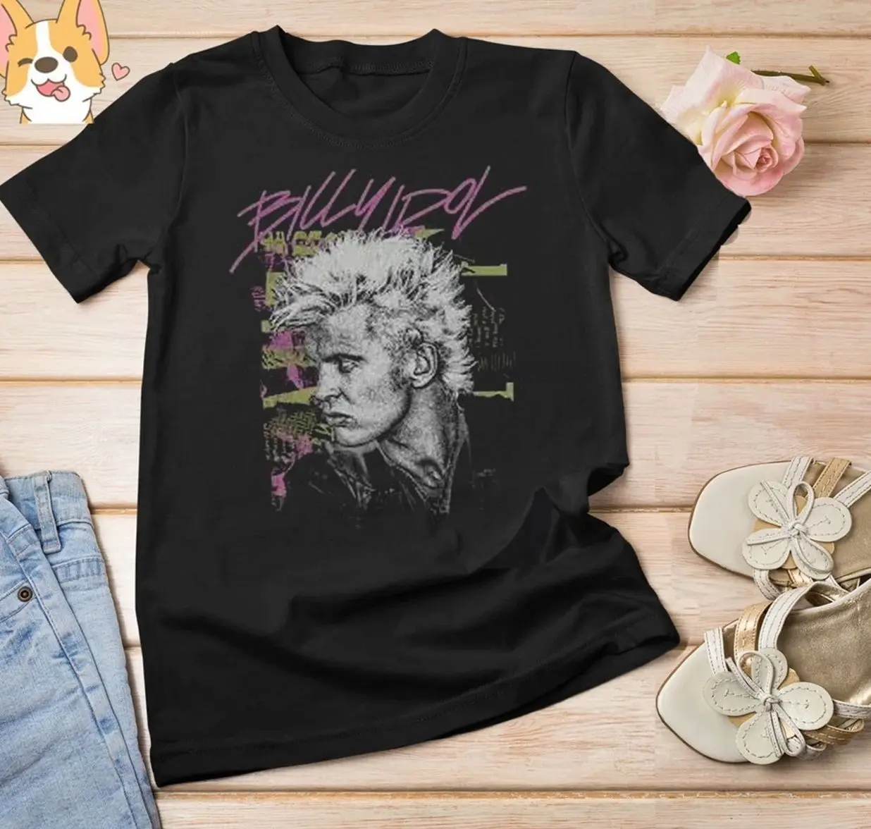 New Items Billy Idol Singer Unisex Full Size Black Unisex Shirt NZ408 B