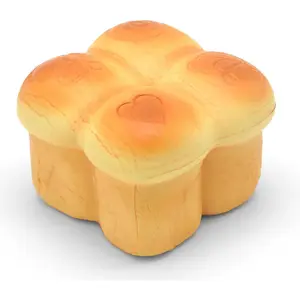 2025 Petals Jumbo Bread Squishy Slow Rising Bear Scented Bread Squishies Stress Relief Toys Gift (Bread)