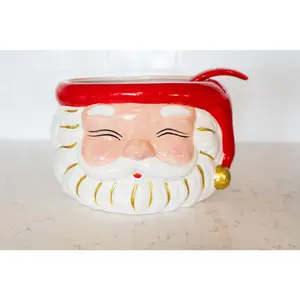 Red Santa Punch Bowl & Ladle