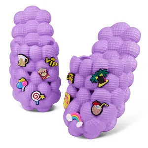 Girls and Man Bubble Slide Slippers Fun Litchi Massage Bubble Slide Anti slip Home Slippers Beach Sandals