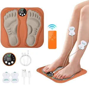 3D Foot Massage Pad, Acupressure Mat Feet, Foldable Calf Massager, 8 Modes 29 Levels Muscle Relaxation, Relaxation Aid, Rechargeable Smart Foot Massager, Remote Control