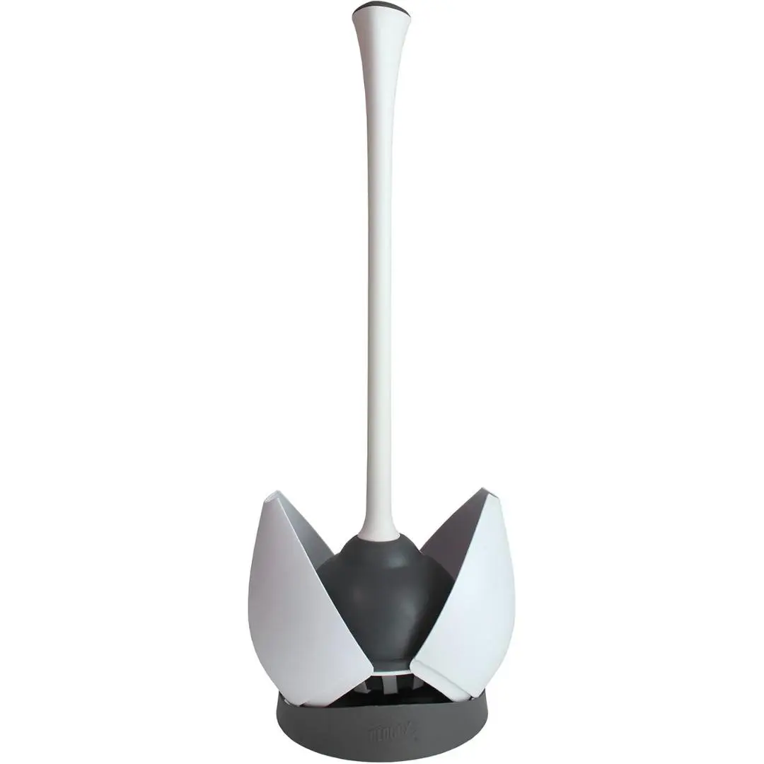Clorox Toilet Plunger with Hideaway Caddy – Toilet Plunger for Bathroom, Bathroom Organizers & Storage, Bathroom Accessories, Toilet Unclogger, Plunger with Holder