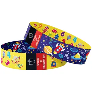 Children Smart ID Wristband providing instant access to emergency contacts, allergies, and medical info with a quick smartphone tap, no apps needed!