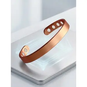 Copper Magnetic Bracelet for Men and Women,Adjustable Healing Bangle with Ultra Strength Magnets,Magnetic Field Therapy Souvenir Cuff