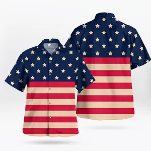 Vintage American Flag Button Up Proud American – Patriotic Hawaiian Shirt Drop