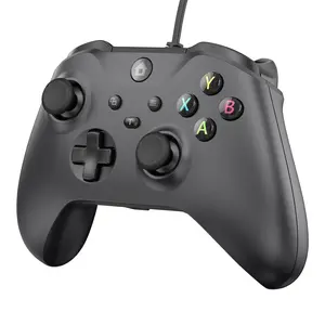 Wired Controller for X-BOX-,Compatible with X-BOX & S&X, X-BOX Series S&X, PC, IOS, Android Platforms, Gamepad with 3.5mm Audio Jack/Dual Vibration, Support Turbo Function,(Black)