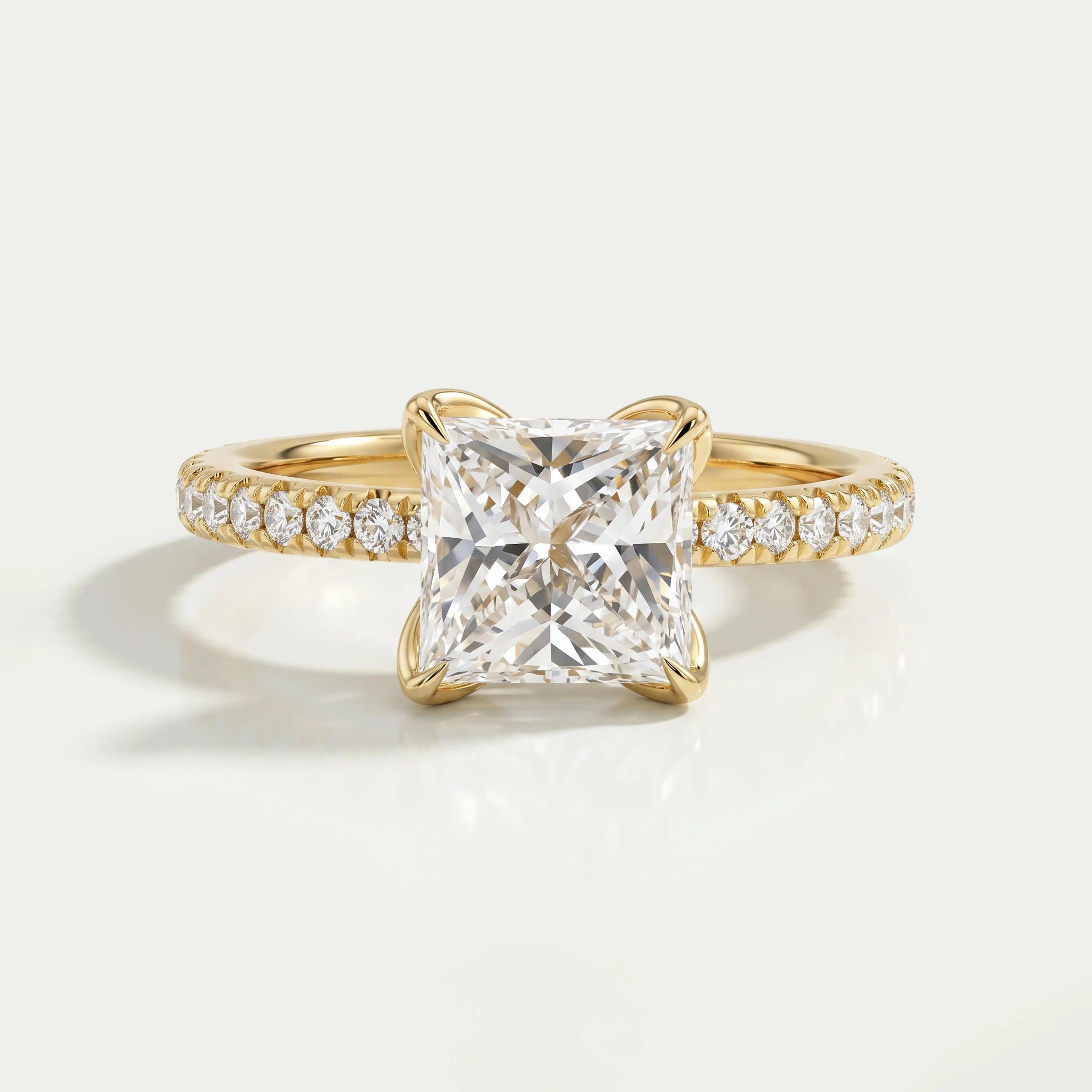 Princess Cut Solitaire Diamond Engagement Ring