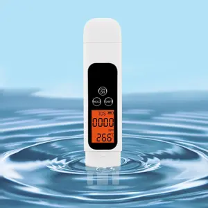 TDS Meter Digital Water Tester,  Professional  3-in-1 TDS, Temperature and EC Meter, 0-4995ppm, Ideal ppm Meter for Drinking Water, Aquariums, and  Lab Viscometers(White)