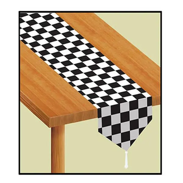 Printed Checkered Table Runner, Pack Of 12