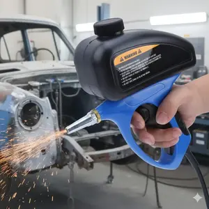 Dual-Mode Sandblaster: Rust & Paint Removal Tool for Metal and Wood. Industrial Tungsten Nozzle, Precision Flow Control. Portable High-Pressure Blaster for Cars, Railings, Concrete & Wood. Anti-Clog Design, Ergonomic Grip.