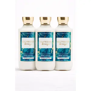 SALTWATER BREEZE Bath & Body Works Body Lotion 3-Pack – 8 oz Each