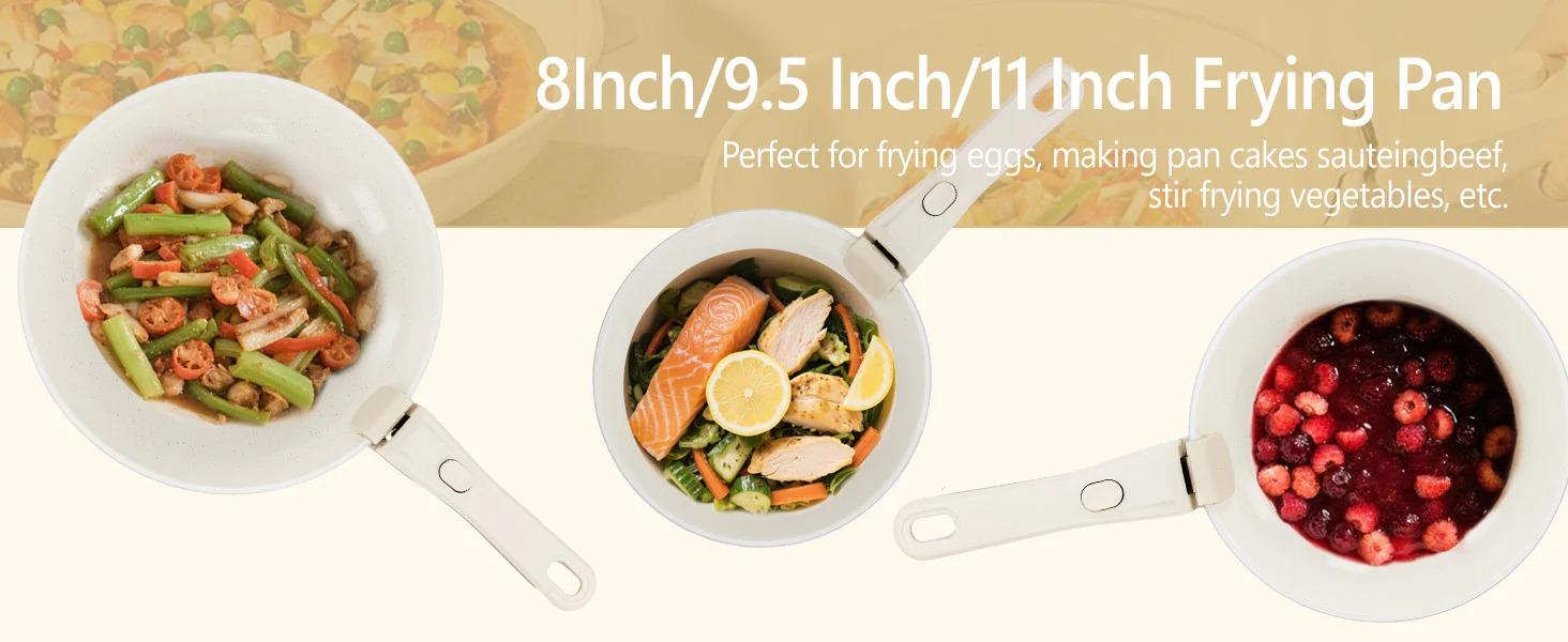 [ FLASH SALE ] ROVSUN 22 Pcs Nonstick Pots and Pans Set with Detachable Handles