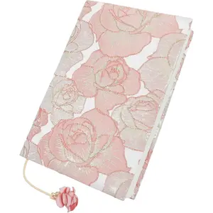 Book Cover Protector for Paperback, A5 Book Cover for Hardcover, Soft Cloth Book Covers -  Rose Floral Design, Adjustable Book Sleeve Fit for 5.5x8.2 inch Hardcover Notebook Textbooks  Novels