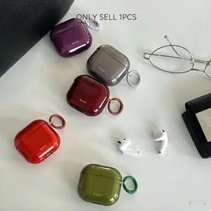 Vintage Transparent Five-Color Earphone Case Protection for Apple AirPods Pro 3/2/4/3/2, Fashionable Women's Earphone Cover, Simple Design