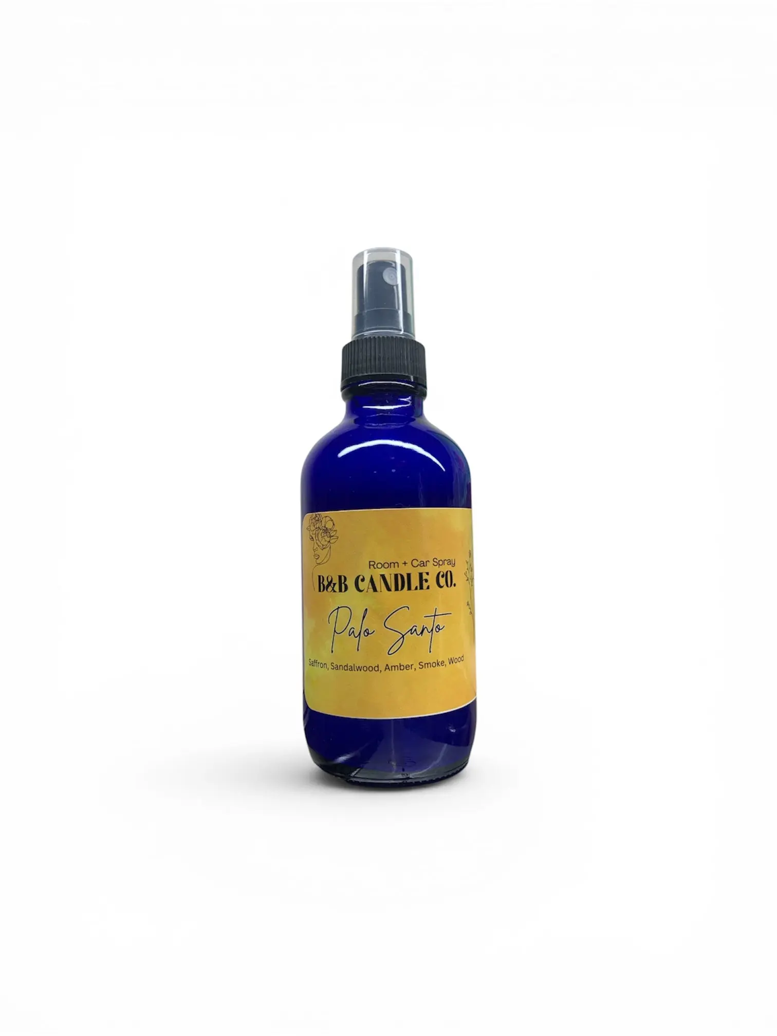 4oz Handmade Scented Palo Santo Room Spray - Warm Woodsy-Woodsmoke Fine Mist, Long-Lasting Fresh Scent, Car & Room All-Season Home Fragrance Freshener for Home Care Supplies