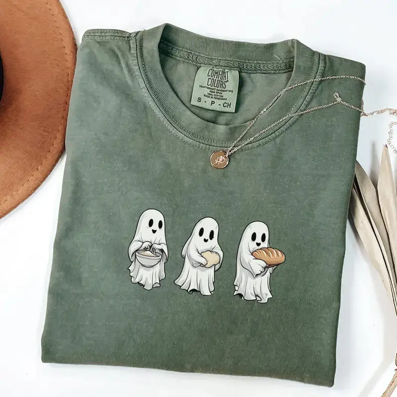 Sourdough Bread Shirt, Comfort Colors Sourdough Baker Ghost Tshirt, Halloween Homemaker Tee, Funny Homemaker Shirt, Sourdough Starter