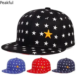 Children’s Star Embroidered Baseball Cap | Adjustable Hip-Hop Hat for Boys & Girls | Casual Spring & Autumn Hat | Outdoor Ready | Trendy Five-Pointed Star Design