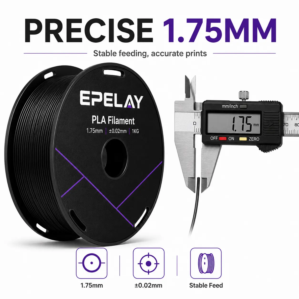 Epelay PLA+ 3D Printer Filament, 1.75mm Diameter, 0.02mm High Precision, Odor-Free, Smooth Feed, Anti-Clog, Eco-Friendly FDM Consumables, Compatible with Most FDM Printers, High-Speed Printing Summervibes Bundle, Diy Projects, Artistic Creations tiktoksho Epelay PLA+ 3D Printer Filament, 1.75mm Diameter, 0.02mm High Precision, Odor-Free, Smooth Feed, Anti-Clog, Eco-Friendly FDM Consumables, Compatible with Most FDM Printers, High-Speed Printing Summervibes Bundle, Diy Projects, Artistic Creations tiktoksho