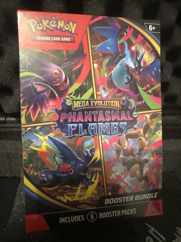 Pokémon Trading Card Game Mega Evolution Phantasmal Flames Booster Bundle Includes 6 Booster Packs