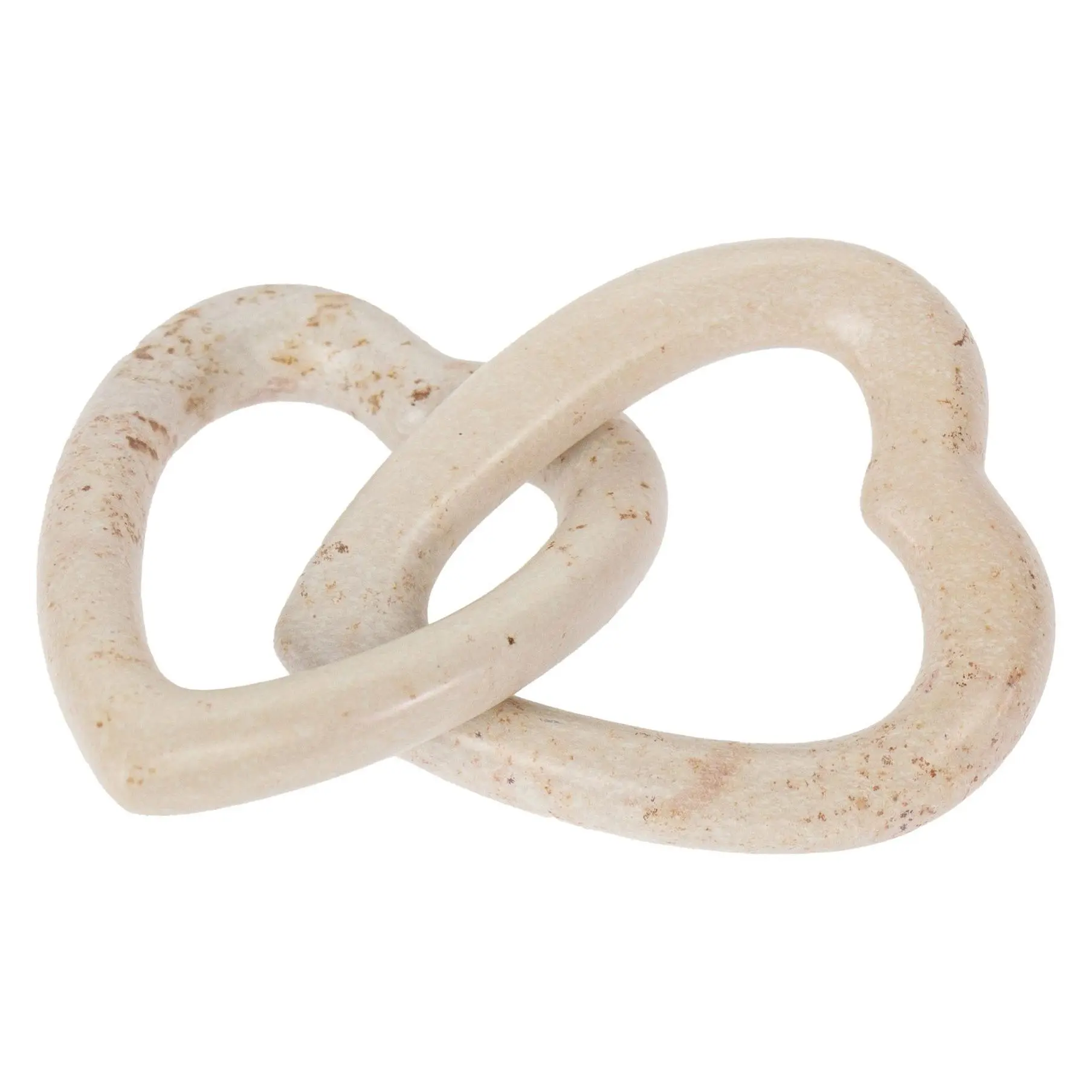 Global Crafts S/2 Soapstone Carved Double TwineHearts