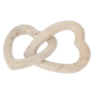 Global Crafts S/2 Soapstone Carved Double TwineHearts
