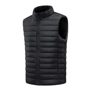 Autumn And Winter Men's Stand Collar Zipper Sleeveless Lightweight Vest, Slim Fit Warm Base Layer Jacket Casual Fleece