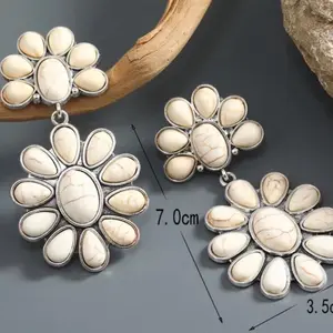 Ear Women Western Stone Earrings Western Style Jewelry