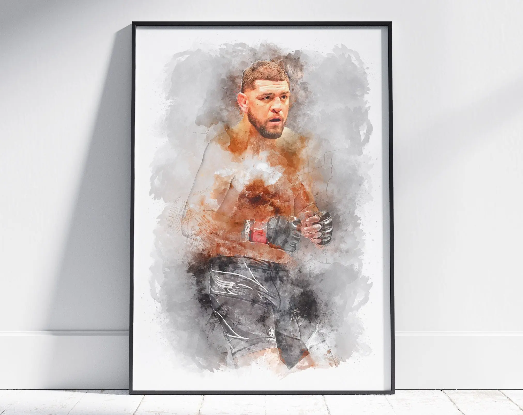 Nick Diaz Poster, Nick Diaz Print, Diaz Brothers, MMA Poster, Mixed Martial Arts