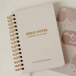 Bible Notes & Prayer Journal - SLIGHTLY IMPERFECT | White Linen Spiral | Guided Bible Study Reading & Application Notebook | Church Notes | SOAP Method | Record Bible Verses to Remember, Key Takeaways, & Record God’s Faithfulness, Extra Notes, & Pray