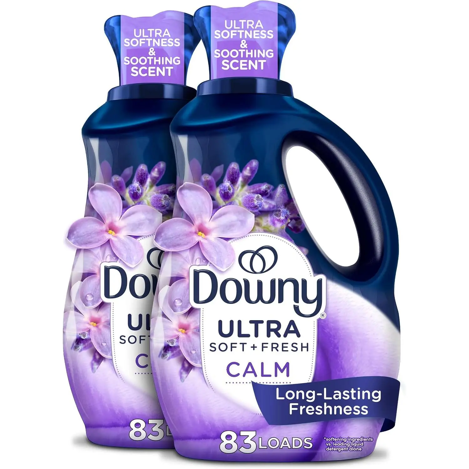 Downy Infusions CALM Liquid Fabric Softener, Soothing Lavender And Vanilla Bean, 56 Fl Oz, Fabric Conditioner For Softness And Scent, Pack of 2