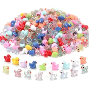 255 count Mini Ducks   Ducks Glitter Little  Figurines Bulk for  Landscape Aquarium Ornaments Kit Dollhouse Decor Crafts Garden Accessories