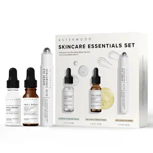 Skincare Essentials Set | Hydrating & Anti-Aging Serum Trio | Hyaluronic Acid Serum + Triple Repair Serum + Eye Serum for Dark Circles & Fine Lines