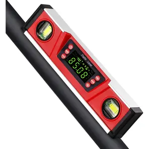 10-Inch Digital Torpedo Level and Protractor IP54 Protected  Bubble Inclinometer, Angle Finder, Gauge w/Large VA Display & V-Groove Base DL135N