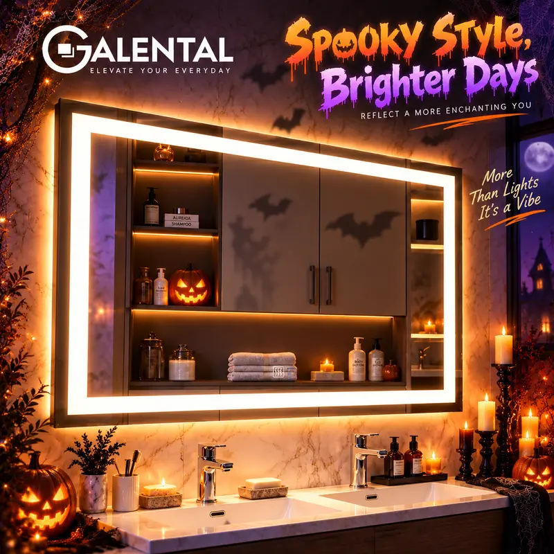 GALENTAL 72x36 in Rectangle LED Bathroom Vanity Wall Mirror - Dimmable Touch Control, 3-Color Lights, Defogging Feature, Auto Off, Memory Timing, Tempered Glass, Wall Mount, Easy Use, Easy Installation, Modern White Fixture with Parts Kit