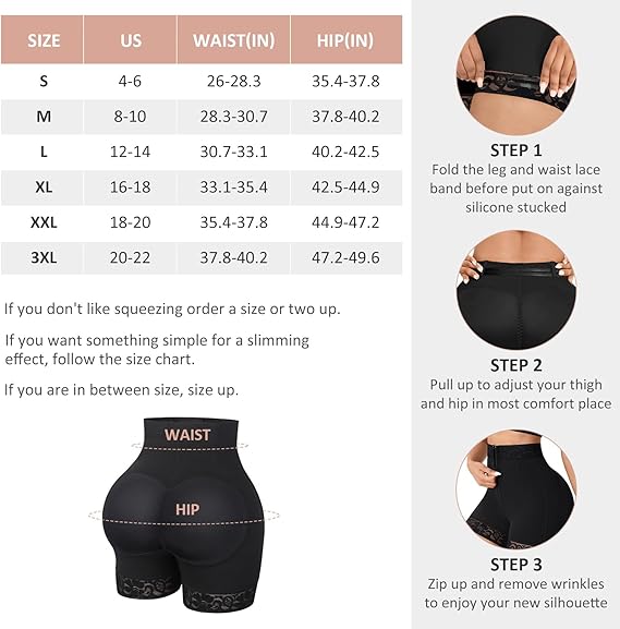 FeelinGirl Body Shaper for Women Butt Lifting Shapewear Fajas Colombianas Shapewear Postpartum Tummy Control Body Shaper Panties with Zipper Closure Comfort Womenswear Dress