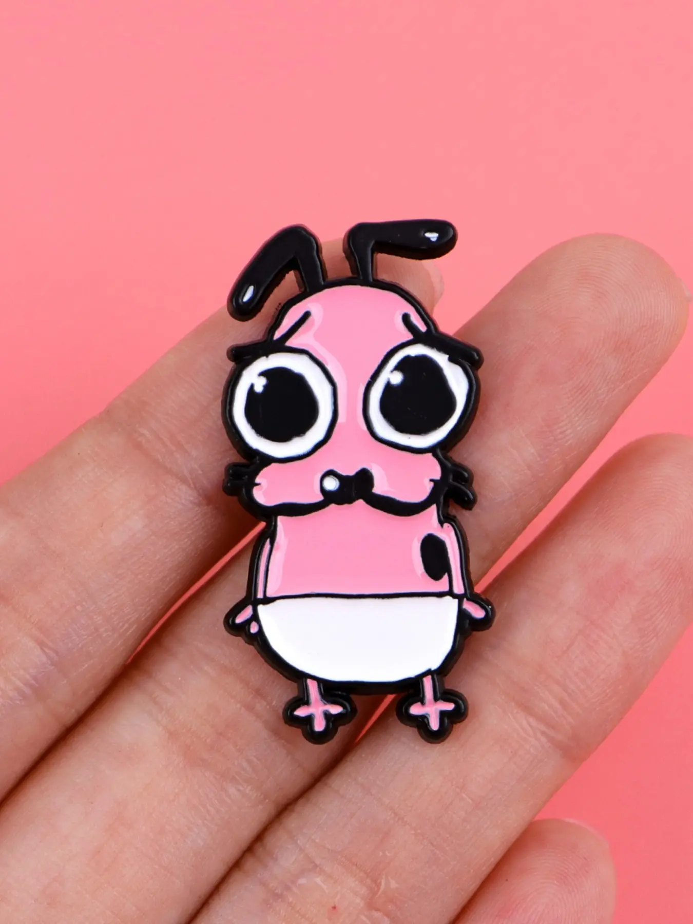 Kawaii Pink Puppy Enamel Pin, Fashion Zinc Alloy Badge, Backpack and Clothing Accessory, Perfect Gift for Friends, Cute Style, Brooch Pins, Enamel Lapel Pins, Brooch Pin Clip