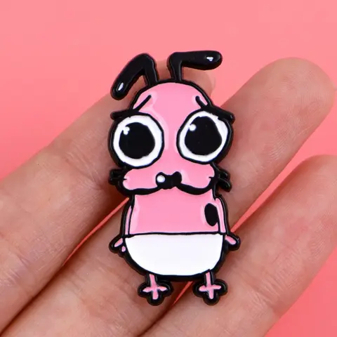 Kawaii Pink Puppy Enamel Pin, Fashion Zinc Alloy Badge, Backpack and Clothing Accessory, Perfect Gift for Friends, Cute Style, Brooch Pins, Enamel Lapel Pins, Brooch Pin Clip