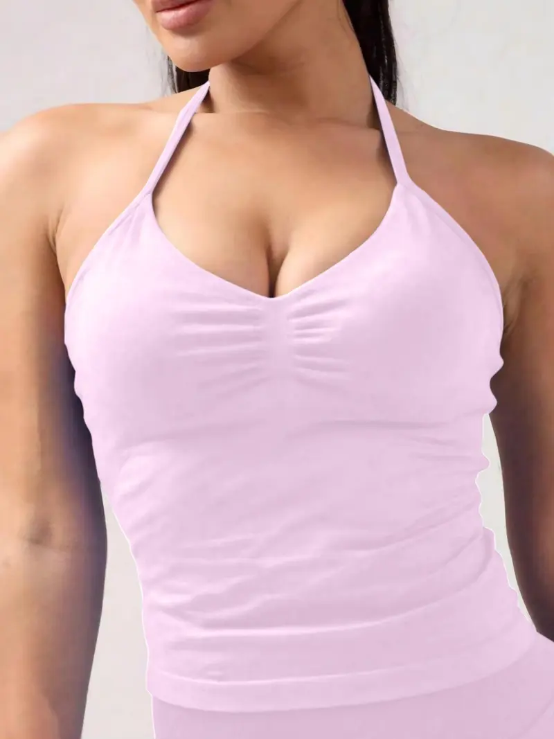 Halter neck gym cami - TikTok Shop