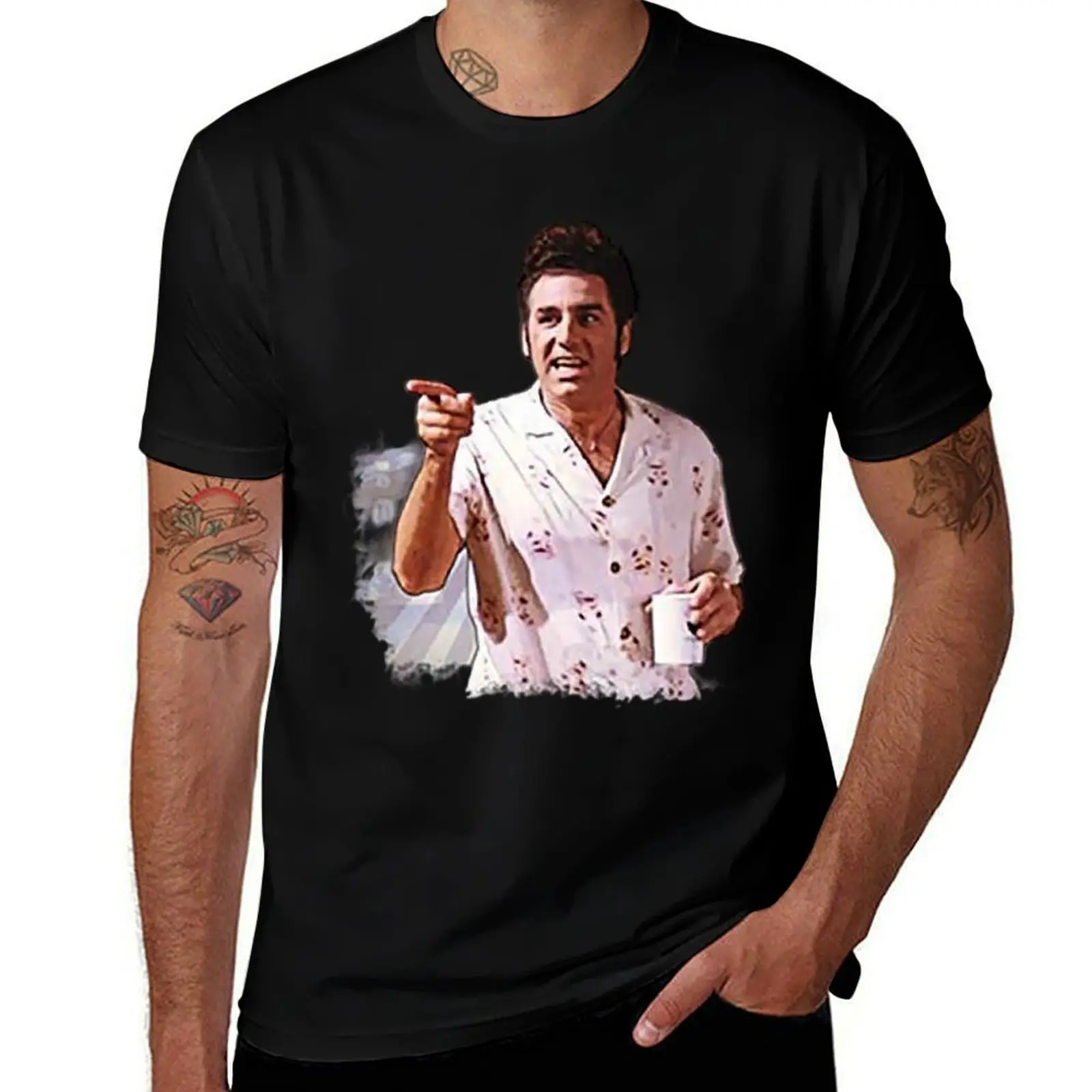 Giddy Up Cosmo Kramer Mens T Shirts Cotton Short Sleeve T-Shirt Crew Neck Tees Casual Shirt