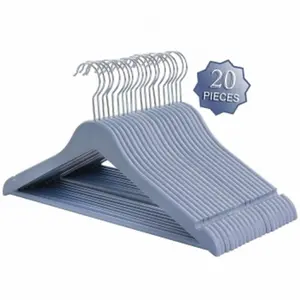 212 MAIN Eco-Friendly Wheat Straw Metal Hangers, Lightweight Space-Saving Hangers, Compact Blue Hanging Storage for Sports & Outdoor Use - 20 Pieces, Space Saving Hanger
