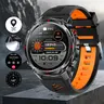 LOOXLK GPS Smartwatch for Men & Women, 1.46-inch Round HD Display Wearable Device, Wireless Calling, Multi-Sports Modes (100+), Waterproof, LED Light, Compass, USB Charging, Wireless Sync, Weather Alert, Pedometer, Compatible with Android/iOS