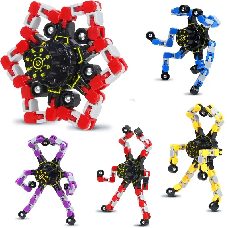 Unisex 4-Piece Fidget Spinner Fingertip Gyro Toy Set - Stress Reliever, Sensory Play Supplies for Kids, Event & Party Use, 4 Pcs Each Set
