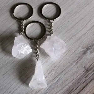 Raw Crystal Keychains - Carnelian - Labradorite - Clear Quartz - Rose Quartz
