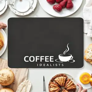 Coffee Protective Mat Non slip Kitchen and Living Room Simple Style Easy to clean Surface Protective Mat Can Be Washed for Small Space Decoration