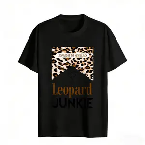 Leopard Is The New Black Women's Graphic Tee Fashion Statement Casual Wear Cotton Regular Fit Round Neck Short Sleeve Trendy T-Shirt For summer Everyday Wear rachel new outfit