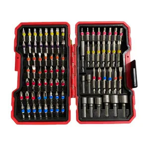 83-Piece S2 Steel Impact Driver Bit Set, Includes Magnetic Screwdriver and Star Hex Wrench, Cross Slot Flat Head Torx Drill Bits Kit, Metal Bits