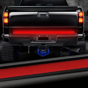 48 Inch Tailgate Light Bar, Aluminum Frame LED Tailgate Light Strip for Truck, Pickup,Trailer with Red Running Brake & Red Squential Turn Signal