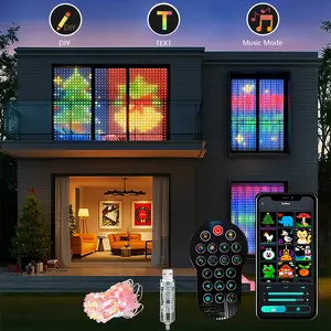 800 LEDs Smart Curtain String Lights APP & Remote Control Window Fairy Lights DIY Pattern Music Sync Outdoor Waterproof Party Décor 400 & 800 LED Options