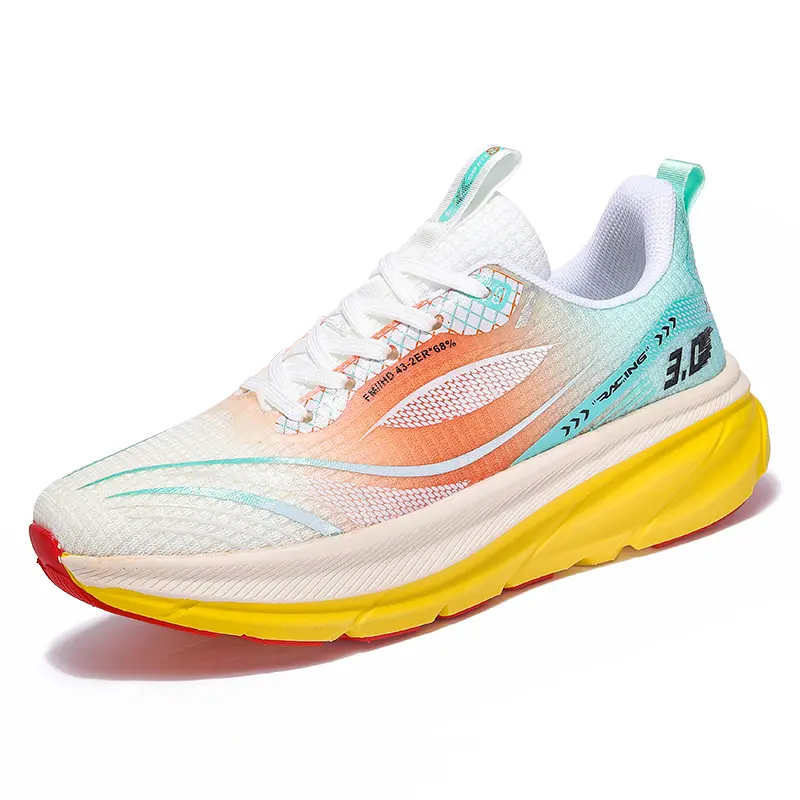Men's Chunky Platform Casual Trainers - Athletic Running Shoes with Thick Sole, Breathable Airflow Mesh Uppers, Lightweight Support for Gym, Walking