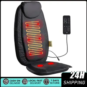 Massage Chair Pad,Back Massager with Heat,Massage Seat Cushion with 10 Vibration Motors,30-60-90 Minutes Heating Options,Chair Massager for Office Chair, Home Office Use Back Massagers, Vibrating Heating Pad for Back, Massage Chair Pad